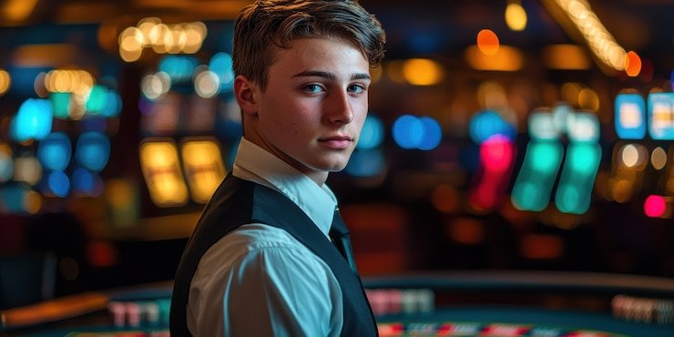 Meja Baccarat live di studio mizuslot dengan dealer dan sistem kartu yang profesional
